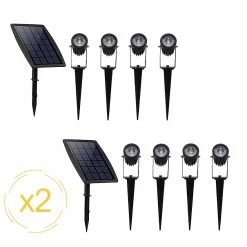 Top 10 😀 Projecteurs solaires EZIlight® Solar multi spot - 2 packs de 4 lampes 🧨