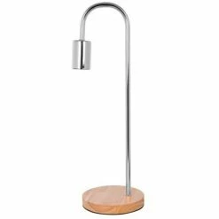 Top 10 ✨ Paris prix Lampe à Poser Bois & Métal "Vinara" 47cm Argent 🔔