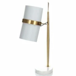 De gros đ Paris prix Lampe Ă Poser Design "Novum" 69cm Blanc & Or đ