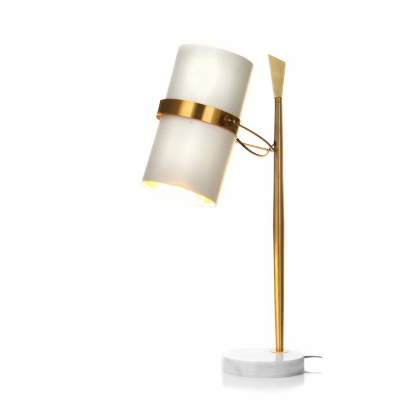 De gros 👍 Paris prix Lampe à Poser Design "Novum" 69cm Blanc & Or 🌟 6 De gros 👍 Paris prix Lampe à Poser Design "Novum" 69cm Blanc & Or 🌟 – Image 4