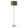Tout neuf 😀 [lux.pro] Lampadaire Lampe à Pied Cadre en Métal Abat-jour en Tissu 1 x E27 Gris 151 cm ✨