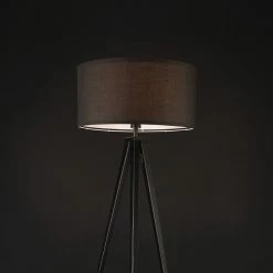Coupon ⭐ Lampadaire Trépied Moderne Stylé Lampe sur Pied Design E27 Métal Textile Hauteur 153 cm Blanc [lux.pro] 😀 -Atmosphera Soldes 4059438142741 3
