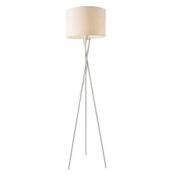 Acheter 🎁 Lampadaire Trépied Moderne Lampe sur Pied Design E27 Métal Tissu Hauteur 154 cm Noir lux.pro 🥰 -Atmosphera Soldes 4059438144691 1