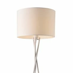 Acheter 🎁 Lampadaire Trépied Moderne Lampe sur Pied Design E27 Métal Tissu Hauteur 154 cm Noir lux.pro 🥰 -Atmosphera Soldes 4059438144691 3