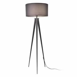 Coupon ⭐ Lampadaire Trépied Moderne Stylé Lampe sur Pied Design E27 Métal Textile Hauteur 153 cm Blanc [lux.pro] 😀 -Atmosphera Soldes 4059438144745 1