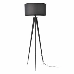 Coupon ⭐ Lampadaire Trépied Moderne Stylé Lampe sur Pied Design E27 Métal Textile Hauteur 153 cm Blanc [lux.pro] 😀 -Atmosphera Soldes 4059438144745 2