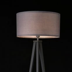 Coupon ⭐ Lampadaire Trépied Moderne Stylé Lampe sur Pied Design E27 Métal Textile Hauteur 153 cm Blanc [lux.pro] 😀 -Atmosphera Soldes 4059438144745 4