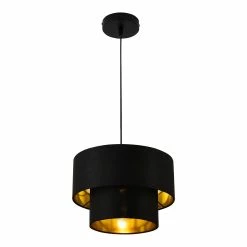 Le moins cher 😍 Lampe à Suspendre Moderne Suspension Design Douille E27 60W en Métal et Textile Diamètre 30 cm Blanc Argenté [lux.pro] 🧨
