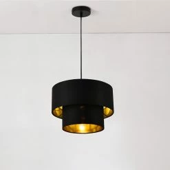 Le moins cher 😍 Lampe à Suspendre Moderne Suspension Design Douille E27 60W en Métal et Textile Diamètre 30 cm Blanc Argenté [lux.pro] 🧨 -Atmosphera Soldes 4059438150579 5