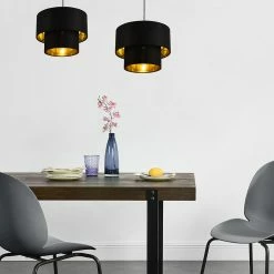 Le moins cher 😍 Lampe à Suspendre Moderne Suspension Design Douille E27 60W en Métal et Textile Diamètre 30 cm Blanc Argenté [lux.pro] 🧨 -Atmosphera Soldes 4059438150579 6