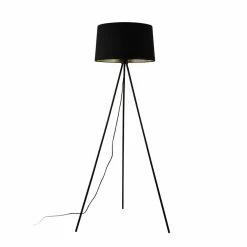 Bon marché ❤️ Lampadaire Trépied Moderne Stylé Lampe sur Pied Design E27 Métal Textile Hauteur 150 cm Blanc Argenté [lux.pro] ⌛ -Atmosphera Soldes 4059438150678 2