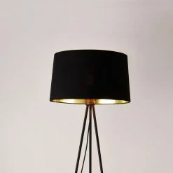 Bon marché ❤️ Lampadaire Trépied Moderne Stylé Lampe sur Pied Design E27 Métal Textile Hauteur 150 cm Blanc Argenté [lux.pro] ⌛ -Atmosphera Soldes 4059438150678 3