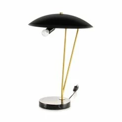 Offres ⌛ Paris prix Lampe à Poser Design "Kayani" 58cm Or & Noir 👍 -Atmosphera Soldes 4063074219774 4