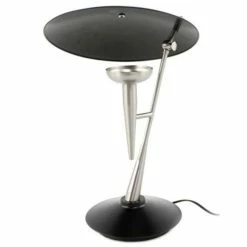 Offres 👍 Paris prix Lampe à Poser Design "Flyer" 50cm Noir & Argent 😀