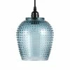Vente flash 💯 Paris prix Lampe Suspension en Verre "Riva" 27cm Bleu 🥰 -Atmosphera Soldes 4063074220503 1