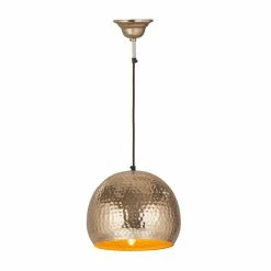 Offres â€ïž Paris prix Lampe Suspension Design "Factory Style" 27cm Or â