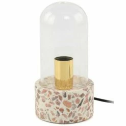 Coupon ✨ Paris prix Lampe à Poser avec Dôme "Curacao" 24cm Blanc & Rouge 🤩