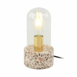 Coupon ✨ Paris prix Lampe à Poser avec Dôme "Curacao" 24cm Blanc & Rouge 🤩 -Atmosphera Soldes 4063074222644 4