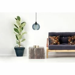 Coupon 🛒 Paris prix Lampe Suspension en Verre "Proxima" 21cm Bleu 🛒 -Atmosphera Soldes 4063074222897 2