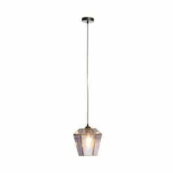 Budget 🤩 Paris prix Lampe Suspension Déco "Terias" 26cm Gris 🔔 -Atmosphera Soldes 4063074223603 4