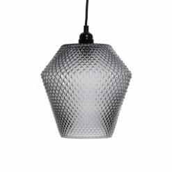Coupon ⭐ Paris prix Lampe Suspension en Verre "Nomi" 27cm Gris ✨