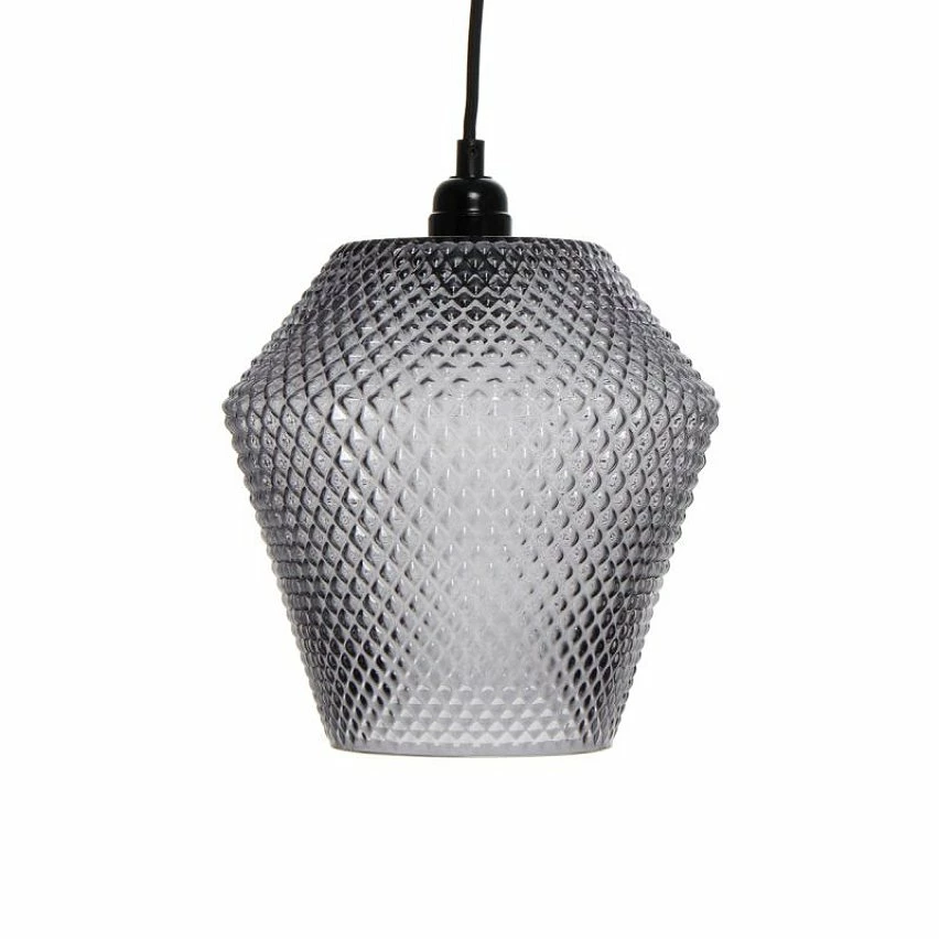Coupon ⭐ Paris prix Lampe Suspension en Verre "Nomi" 27cm Gris ✨ 3 Coupon ⭐ Paris prix Lampe Suspension en Verre "Nomi" 27cm Gris ✨