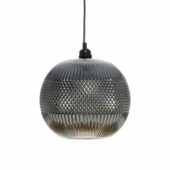 Budget 💯 Paris prix Lampe Suspension en Verre "Neptun" 26cm Argent 🎉