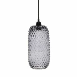 Grosses soldes 🥰 Paris prix Lampe Suspension en Verre "Irina" 34cm Gris 😉