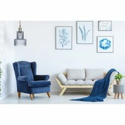 Promo 🎁 Paris prix Lampe Suspension en Verre "Mona" 27cm Bleu ✔️ -Atmosphera Soldes 4063074224457 2
