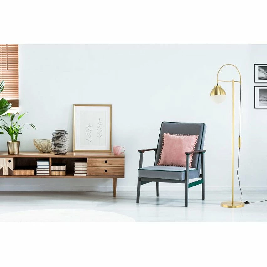 Promo 😉 Paris prix Lampadaire Design "Lavina" 160cm Or ✔️ 4 Promo 😉 Paris prix Lampadaire Design "Lavina" 160cm Or ✔️ – Image 2