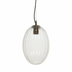 Vente flash 🎁 Paris prix Lampe Suspension en Verre "Virgina" 36cm Transparent 🌟