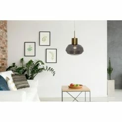 Meilleure affaire 😍 Paris prix Lampe Suspension Design "Vince" 32cm Gris 👏 -Atmosphera Soldes 4063074256731 2