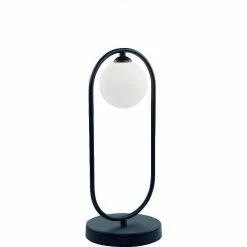 Nouveau 🔔 Homemania Lampe à poser Fancy - Noir - 17 x 17 x 43 cm ⌛
