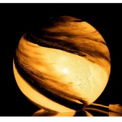 Coupon 😍 Paris prix Lampe à Poser en Verre "Dany" 29cm Noir 🔔 -Atmosphera Soldes 5400924111120 3