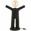 Meilleure affaire 👍 Paris prix Lampe Bonhomme en Résine Noire 🔥 -Atmosphera Soldes 5400924160166 1