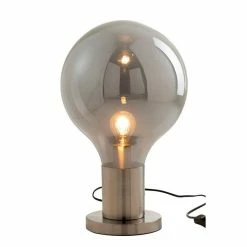 Le moins cher 👏 Paris prix Lampe à Poser Design "Global" 50cm Gris & Argent 🥰 -Atmosphera Soldes 5415203963307 2