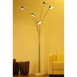 Tout neuf ✨ Kokoon Design Lampadaire Design "Five" 200cm Chrome 👍 -Atmosphera Soldes 5420072008882 5