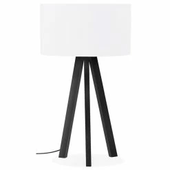Promo 🥰 Paris prix Lampe à Poser Design "Mala" 64cm Blanc & Noir 😍