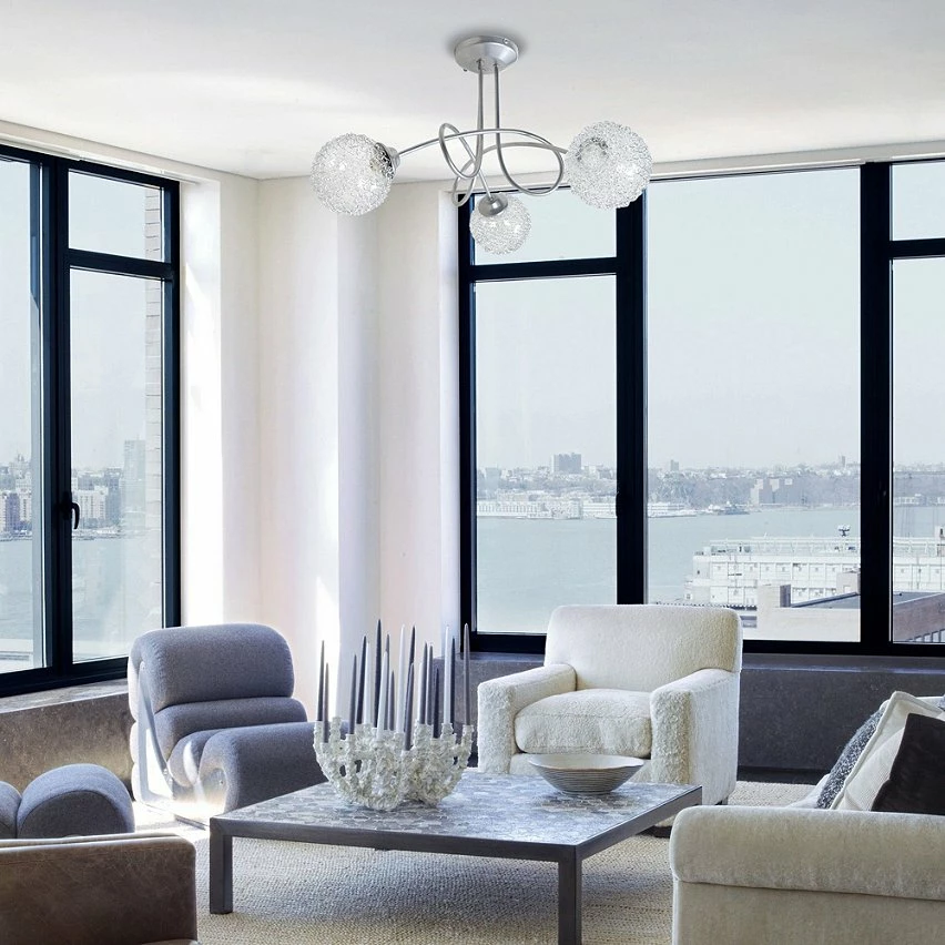 Meilleure vente đ Tosel ACTUELLE - Lustre multi bras mĂ©tal aluminium â 4 Meilleure vente đ Tosel ACTUELLE - Lustre multi bras mĂ©tal aluminium â â Image 2