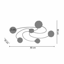 Budget 😉 Tosel ACTUELLE - Plafonnier multi bras métal aluminium ✨ -Atmosphera Soldes 5603950406806 3