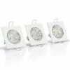 Meilleure vente ❤️ Spot LED encastrables Jeu de 3 spots carrés 75 x 75 mm blanc GU10- BLANC 4000K Blanc neutre ASLO 🔥