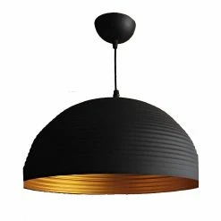 Coupon 🎁 Digitech Suspension rétro en métal Style industriel Diamètre : 40 cm Noir Doré 👍 -Atmosphera Soldes 5609651075587 4