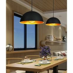 Coupon 🎁 Digitech Suspension rétro en métal Style industriel Diamètre : 40 cm Noir Doré 👍 -Atmosphera Soldes 5609651075587 5
