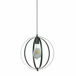 Top 10 👏 Digitech Lampe Suspension Métal Anneaux Noir E27, Lustre Fer Créatif Rétro Industrielle 🌟