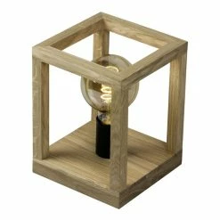 Le moins cher 🔥 Paris prix Lampe à Poser Design "Kago" 25cm Chêne Huilé 🤩