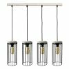 Le moins cher 🔔 Paris prix Lampe Suspension 4 Têtes "Gunnar" 135cm Gris 😉 -Atmosphera Soldes 5903313990769 1