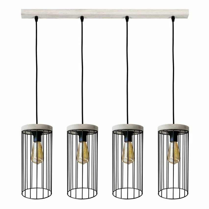Le moins cher đ Paris prix Lampe Suspension 4 TĂȘtes "Gunnar" 135cm Gris đ 3 Le moins cher đ Paris prix Lampe Suspension 4 TĂȘtes "Gunnar" 135cm Gris đ