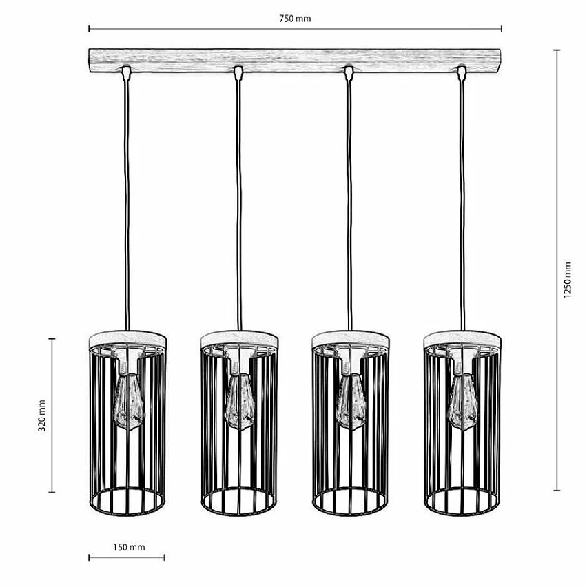 Le moins cher đ Paris prix Lampe Suspension 4 TĂȘtes "Gunnar" 135cm Gris đ 4 Le moins cher đ Paris prix Lampe Suspension 4 TĂȘtes "Gunnar" 135cm Gris đ â Image 2