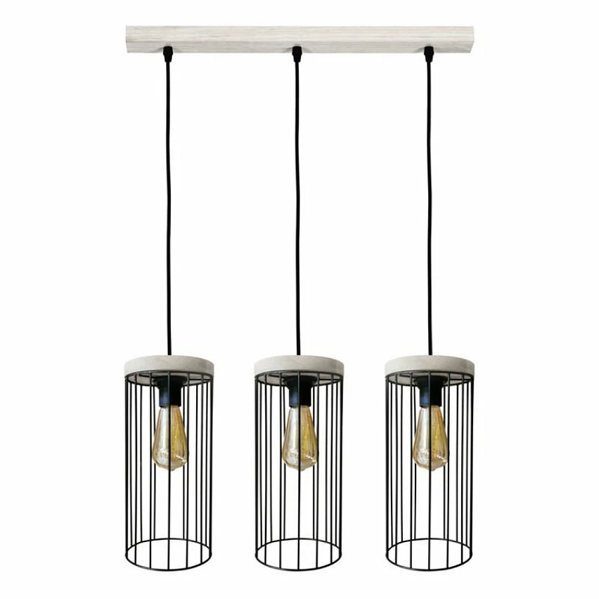 Meilleure affaire đŻ Paris prix Lampe Suspension 3 TĂȘtes "Gunnar" 135cm Gris đ 3 Meilleure affaire đŻ Paris prix Lampe Suspension 3 TĂȘtes "Gunnar" 135cm Gris đ