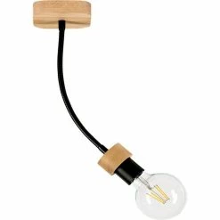 Meilleure vente ⌛ Paris prix Plafonnier 1 Tête Design "Allumer" 17cm Naturel 🌟